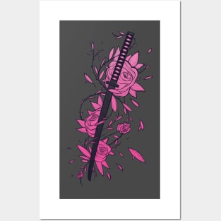 Sword of Black & Pink Posters and Art